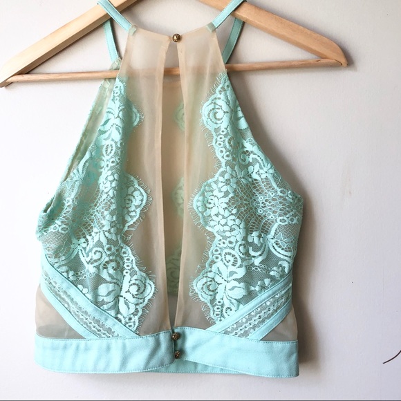 Lace Inset Crop Top - Picture 13 of 15